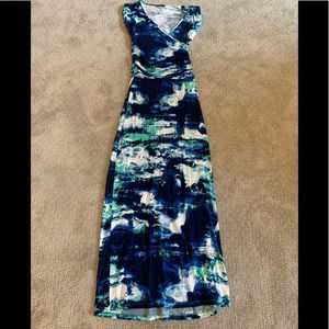 Tart Marine Inspired Ruched Waist Maxi Dress